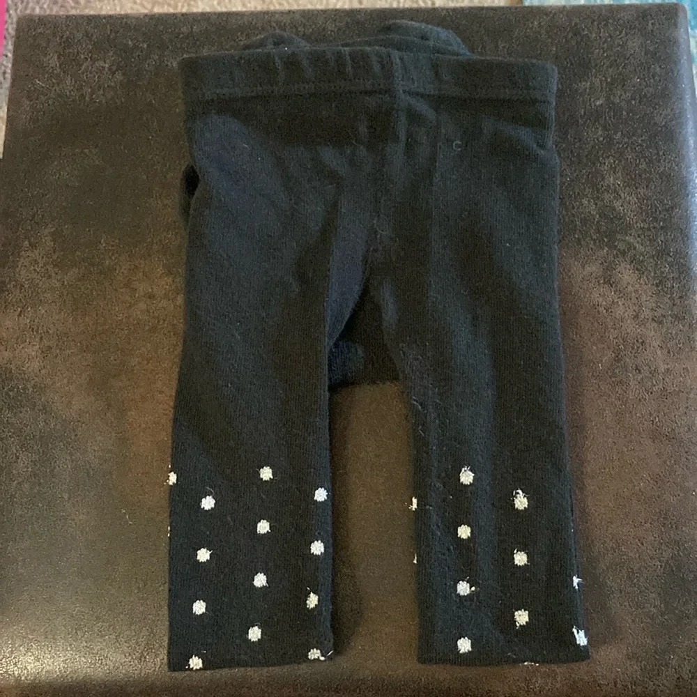 Sparkli polkadotted black sweater tights size 2t/3t